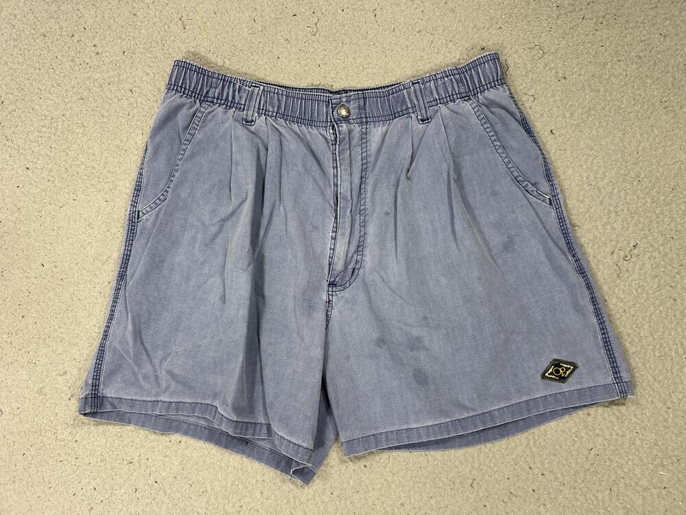 Ocean Pacific Shorts Mens 36 Blue Denim Pleated Surfwear Surfer Casual Summer